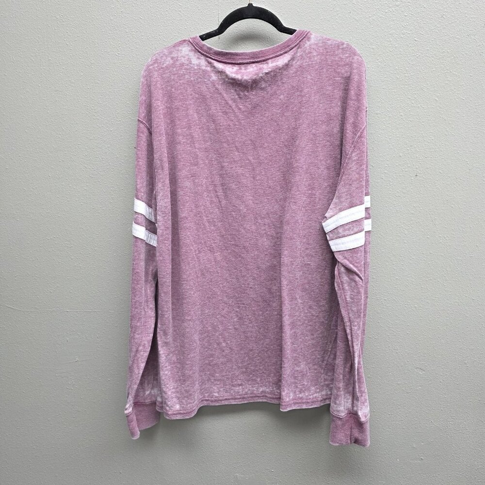 Coconut Creek Shirt Mens 2XL Waffle Thermal Varsity Stripes Long Sleeve - Picture 4 of 9